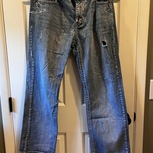 Casual Blue Relaxed Fit Jeans for Men